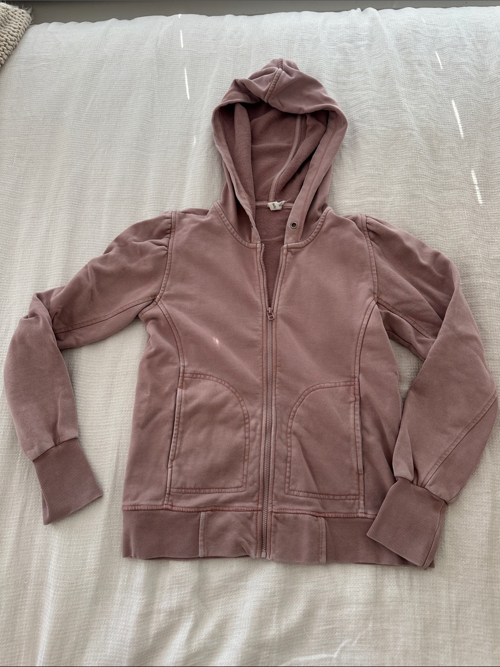Anthropologie Dusty Rose Zip-Up Hoodie